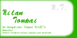 milan tompai business card